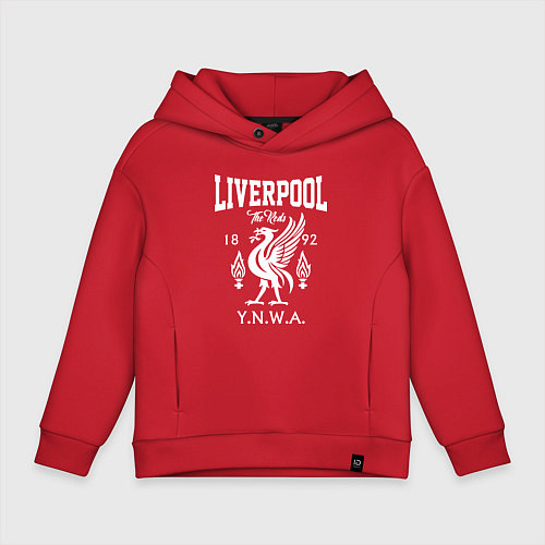 Детское худи оверсайз Liverpool YNWA / Красный – фото 1