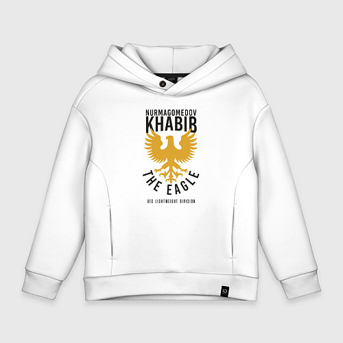 Детское худи оверсайз Khabib: The Eagle / Белый – фото 1