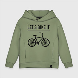 Толстовка оверсайз детская Lets bike it, цвет: авокадо