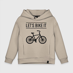 Толстовка оверсайз детская Lets bike it, цвет: миндальный