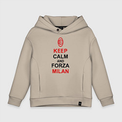 Детское худи оверсайз Keep Calm & Forza Milan