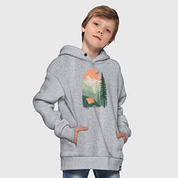 Толстовка оверсайз детская Wood Adventure, цвет: меланж — фото 2