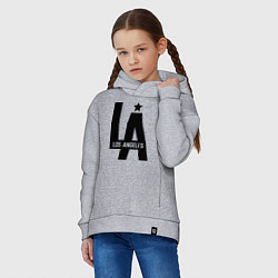 Толстовка оверсайз детская Los Angeles Star, цвет: меланж — фото 2