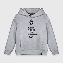 Детское худи оверсайз Keep Calm & Juventus fan