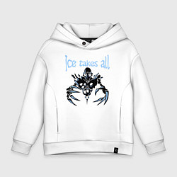 Толстовка оверсайз детская Ice Takes All, цвет: белый