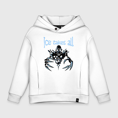 Детское худи оверсайз Ice Takes All / Белый – фото 1