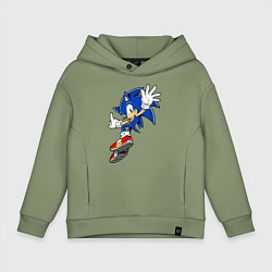 Толстовка оверсайз детская Sonic, цвет: авокадо