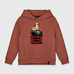 Толстовка оверсайз детская Gatsby: You Speak, цвет: кирпичный
