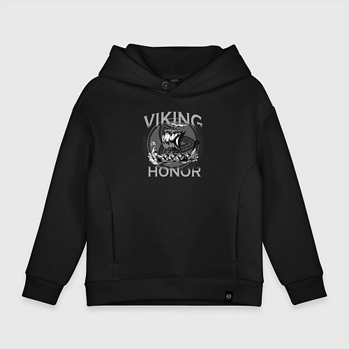 Детское худи оверсайз Viking Honor / Черный – фото 1