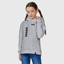 Толстовка оверсайз детская MASS EFFECT N7, цвет: меланж — фото 2