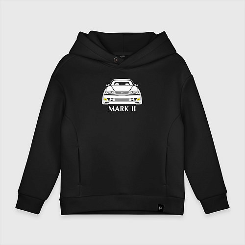 Детское худи оверсайз Toyota Mark2 JZX100 / Черный – фото 1