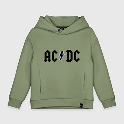 Толстовка оверсайз детская AC/DC, цвет: авокадо