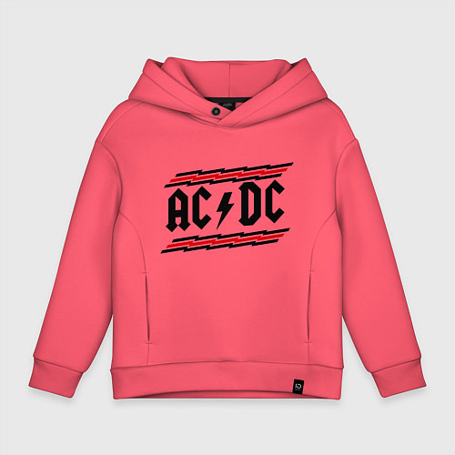 Детское худи оверсайз AC/DC Voltage / Коралловый – фото 1