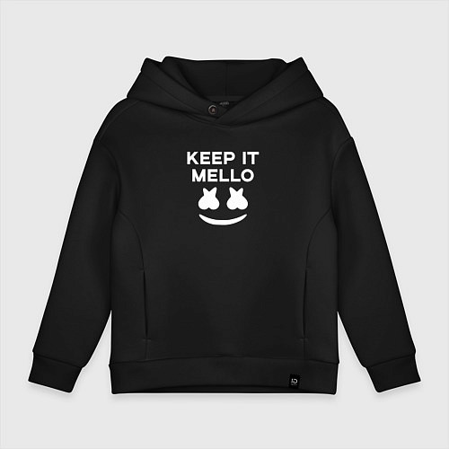 Детское худи оверсайз Keep it Mello / Черный – фото 1