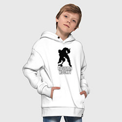 Толстовка оверсайз детская Russian Black Hockey, цвет: белый — фото 2