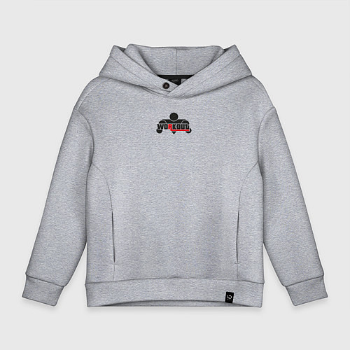 Детское худи оверсайз WorkOut: GTA V Style / Меланж – фото 1