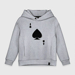 Толстовка оверсайз детская Пиковый туз, цвет: меланж