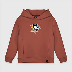 Толстовка оверсайз детская Pittsburgh Penguins: Evgeni Malkin, цвет: кирпичный
