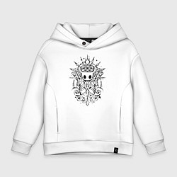 Толстовка оверсайз детская Hollow Knight, цвет: белый