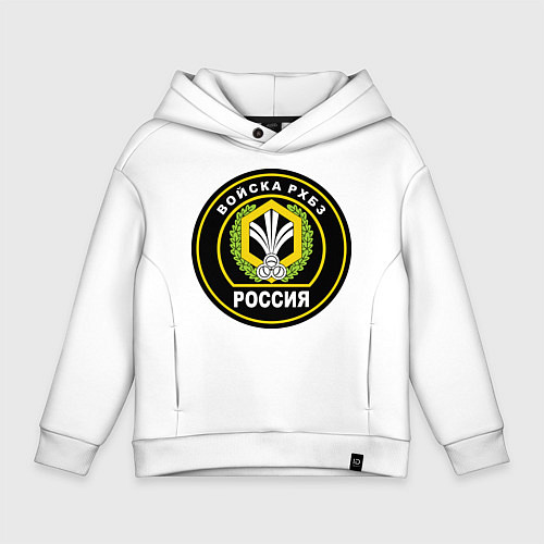 Детское худи оверсайз РХБЗ Россия / Белый – фото 1