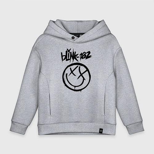 Детское худи оверсайз BLINK-182 / Меланж – фото 1