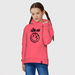 Толстовка оверсайз детская BLINK-182, цвет: коралловый — фото 2