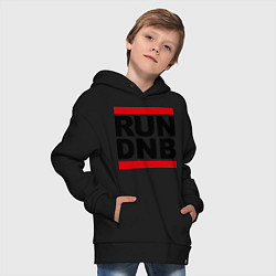 Толстовка оверсайз детская RUN DNB, цвет: черный — фото 2