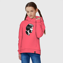 Толстовка оверсайз детская Baba Yaga is Coming, цвет: коралловый — фото 2