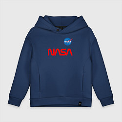 Толстовка оверсайз детская Nasa mania, цвет: тёмно-синий