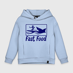 Детское худи оверсайз Shark fast food