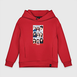Толстовка оверсайз детская TWICE, цвет: красный