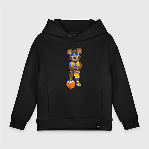 Детское худи оверсайз Golden State Warriors / Черный – фото 1