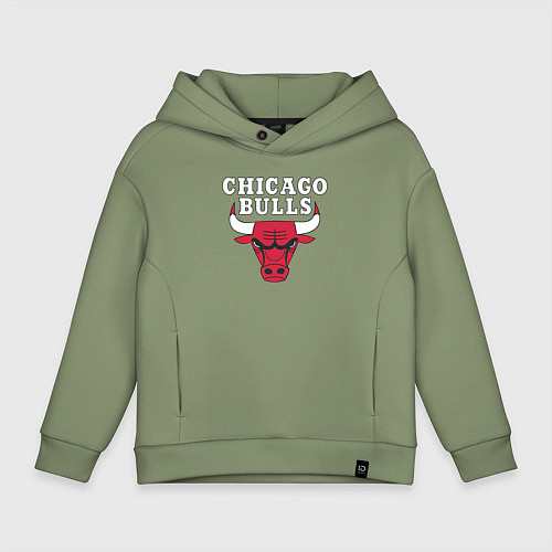 Детское худи оверсайз CHICAGO BULLS / Авокадо – фото 1