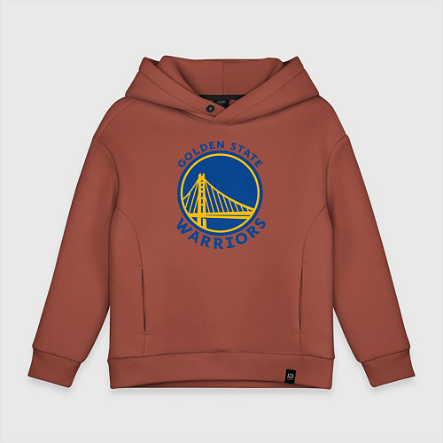 Детское худи оверсайз GOLDEN STATE WARRIORS 2020 / Кирпичный – фото 1