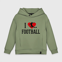 Детское худи оверсайз I love football