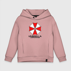 Толстовка оверсайз детская UMBRELLA CORP, цвет: пыльно-розовый