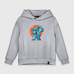 Толстовка оверсайз детская Dab Elephant, цвет: меланж