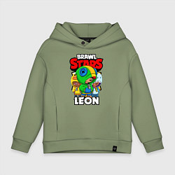 Детское худи оверсайз BRAWL STARS LEON