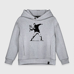 Толстовка оверсайз детская Banksy, цвет: меланж