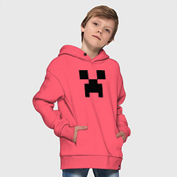 Толстовка оверсайз детская Minecraft, цвет: коралловый — фото 2