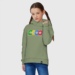 Толстовка оверсайз детская Тяжелая атлетика, цвет: авокадо — фото 2