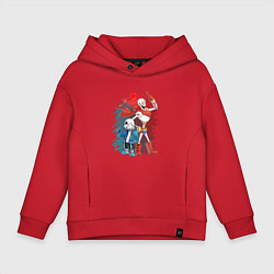 Толстовка оверсайз детская UNDERTALE, цвет: красный