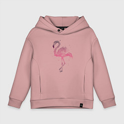 Толстовка оверсайз детская Flamingo, цвет: пыльно-розовый