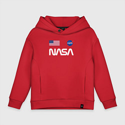 Толстовка оверсайз детская NASA, цвет: красный