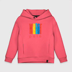 Толстовка оверсайз детская Water polo, цвет: коралловый