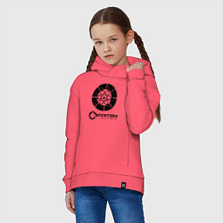 Толстовка оверсайз детская PORTAL, цвет: коралловый — фото 2