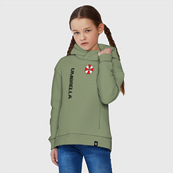 Толстовка оверсайз детская UMBRELLA CORP, цвет: авокадо — фото 2