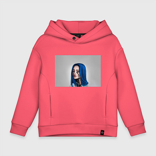 Детское худи оверсайз BILLIE EILISH / Коралловый – фото 1