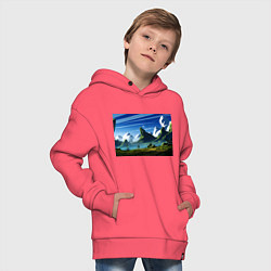 Толстовка оверсайз детская ЦИРИ, цвет: коралловый — фото 2