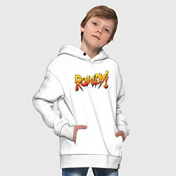 Толстовка оверсайз детская Rowdy, цвет: белый — фото 2
